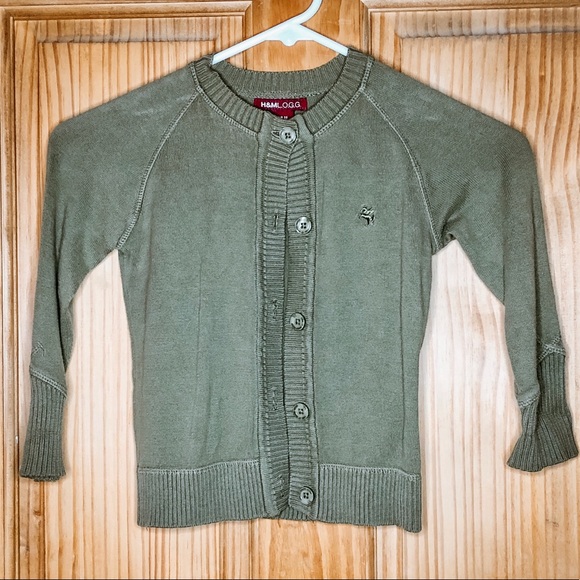H&M Kids Olive Green Button Cardigan (2-3Y) - Picture 1 of 2